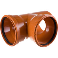 Тройник наружной канализации ХЕМКОР 160160 мм 87 градусов 2491093 0 6308