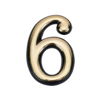 Дверная цифра Левша "9" 50 мм, пластмасса, клеевой слой, золото У4-9109.З