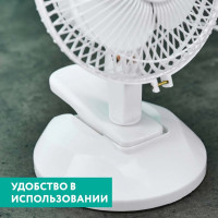 Настольный вентилятор Timberk 6", белый T-DF601