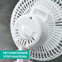 Настольный вентилятор Timberk 6", белый T-DF601