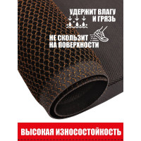 Напольный коврик ComeForte Mesh Mat 45x75 см черно-золотой MM-08