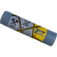 Мешки для мусора в рулоне Титан (5 шт; 70x110 см; 120 л; ПВД; 80 мкм; серые) Ромашка ТТ-ВР-120/5/14/С