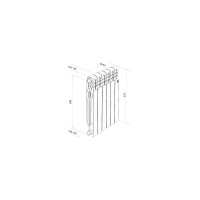 Радиатор Royal Thermo Revolution 500 2.0 - 8 секций  НС-1340191