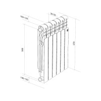 Радиатор Royal Thermo Revolution 500 2.0 - 10 секций НС-1340186