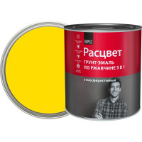 Грунт-эмаль по ржавчине Расцвет алкидная, желтая, 2.7 кг 65206