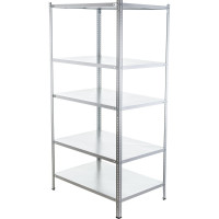 Стеллаж ООО ФУРАМА СТФЛ 2000x1000x700 мм, 5 полок, серый СТФЛ201070-5