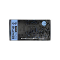 Виниловые неопудренные перчатки AVIORA голубые, размер L, 100 шт 402-917