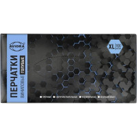 Виниловые неопудренные перчатки AVIORA голубые, размер XL, 100 шт 402-918