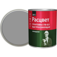 Быстросохнущая грунтовка Расцвет ГФ-021 серая, 1 кг 73565