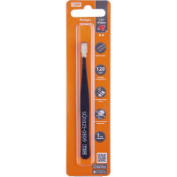 Пинцет TDM ELECTRIC прямой 120 мм, плоское жало 5 мм, блистер, серия "Рубин" SQ1025-0809