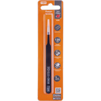 Прямой пинцет TDM ELECTRIC 120 мм, плоское жало 3 мм, блистер, серия "Рубин" SQ1025-0808