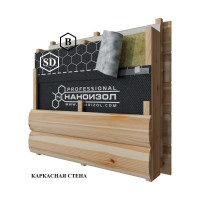 Супердиффузионная трехслойная мембрана Наноизол SD PROFESSIONAL с клеевой лентой, 70 кв. м 4610003801038