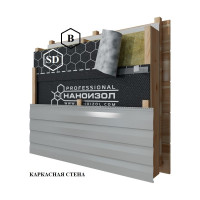 Супердиффузионная трехслойная мембрана Наноизол SD PROFESSIONAL с клеевой лентой, 70 кв. м 4610003801038