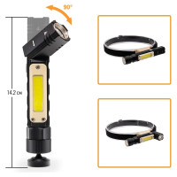 Аккумуляторный налобный фонарь Focusray 2100 трансформер 10W COB 890033
