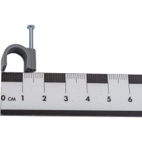 Круглая пластиковая скоба TDM ELECTRIC 10 мм, серая, 50 шт. SQ0514-0063