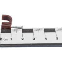 Крепеж для проводов (скоба) TDM ELECTRIC 8мм круглая пластиковая венге упаковка 50 штук SQ0514-0083