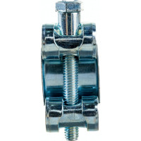 Силовой хомут Nord-Yada Д: 32-35 мм, Ш: 20 мм, Т: 0,8 мм, болт: М6х50, оцинкованная сталь 905988