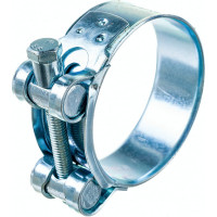 Силовой хомут Nord-Yada Д: 52-55 мм, Ш: 22 мм, Т: 1,2 мм, болт: М6х55, оцинкованная сталь 905994