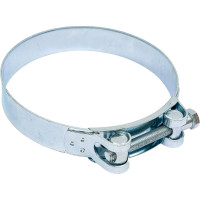 Силовой хомут Nord-Yada Д: 122-130 мм, Ш: 24 мм, Т: 1,5 мм, болт: М8х75, оцинкованная сталь 906007