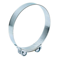 Силовой хомут Nord-Yada Д: 122-130 мм, Ш: 24 мм, Т: 1,5 мм, болт: М8х75, оцинкованная сталь 906007