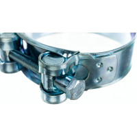 Силовой хомут Nord-Yada Д: 60-63 мм, Ш: 22 мм, Т: 1,2 мм, болт: М6х55, оцинкованная сталь 905996