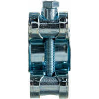 Силовой хомут Nord-Yada Д: 26-28 мм, Ш: 18 мм, Т: 0,6 мм, болт: М5х40, оцинкованная сталь 905985