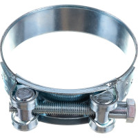 Силовой хомут Nord-Yada Д: 80-85 мм, Ш: 24 мм, Т: 1.5 мм, болт: М8х70, оцинкованная сталь 906001