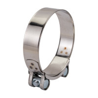 Силовой хомут Nord-Yada Д: 80-85 мм, Ш: 24 мм, Т: 0,8 мм, болт: М8х75, нерж. сталь 902892