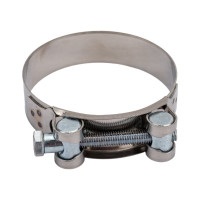 Силовой хомут Nord-Yada Д: 80-85 мм, Ш: 24 мм, Т: 0,8 мм, болт: М8х75, нерж. сталь 902892