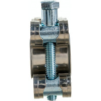 Силовой хомут Nord-Yada Д: 32-35 мм, Ш: 20 мм, Т: 0,6 мм, болт: М6х50, нерж. сталь 902879