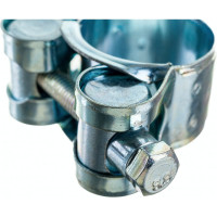 Силовой хомут Nord-Yada Д: 20-22 мм, Ш: 18 мм, Т: 0,6 мм, болт: М5х40, оцинкованная сталь 905983