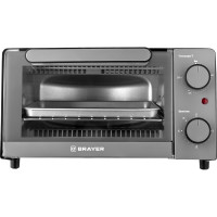 Мини-печь BRAYER 1200 Вт, 9 л, таймер 15 мин, регулировка температуры 65-230 С, механическое управление BR2600