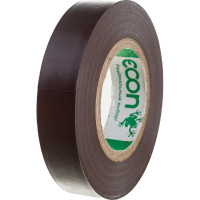Изолента Econ 15 мм х 20 м, 0,15 мм, коричневый 15201508
