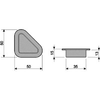 Угловая опора Левша черный пластик 4 шт. У8-9779
