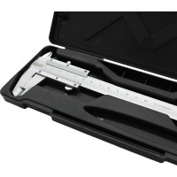 Штангенциркуль ON металлический, 125 мм с глубиномером, шаг 0,02мм, пластик кейс 05-05-125