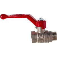 Шаровой кран для воды VALFEX OPTIMA 1/2" ВР/НР рычаг, никелированная латунь VF.215.NLR1.012.Bir