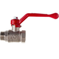 Шаровой кран для воды VALFEX OPTIMA 1/2" ВР/НР рычаг, никелированная латунь VF.215.NLR1.012.Bir