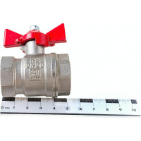 Латунный шаровой кран для воды VALFEX OPTIMA 3/4" ВР/ВР бабочка VF.217.NLB1.034.Bir