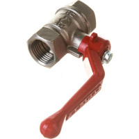 Шаровой для воды VALFEX 1/2" ВР/ВР рычаг, никелированная латунь 11Б27фт1М VF.214.NR1.012.Bir