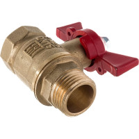 Латунный шаровой кран для воды VALFEX OPTIMA 1/2" ВР/НР ручка-бабочка 11Б27фт1М VF.218.L0B1.012.Bir