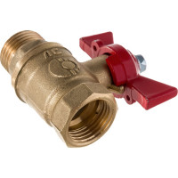 Латунный шаровой кран для воды VALFEX OPTIMA 1/2" ВР/НР ручка-бабочка 11Б27фт1М VF.218.L0B1.012.Bir