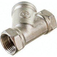 Сетчатый фильтр для воды VALFEX 1/2" ВР/ВР никелированная латунь, под пломбу 46Б5фт1 VF.192.LN0.012.Bir