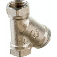 Сетчатый фильтр для воды VALFEX 1/2" ВР/ВР никелированная латунь, под пломбу 46Б5фт1 VF.192.LN0.012.Bir