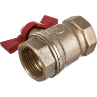 Латунный шаровой кран для воды VALFEX OPTIMA 3/4" ВР/ВР ручка-бабочка 11Б27фт1М VF.217.L0B1.034.Bir