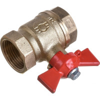 Латунный шаровой кран для воды VALFEX OPTIMA 3/4" ВР/ВР ручка-бабочка 11Б27фт1М VF.217.L0B1.034.Bir