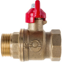 Латунный шаровой кран для воды VALFEX OPTIMA 3/4" ВР/НР ручка-бабочка 11Б27фт1М VF.218.L0B1.034.Bir