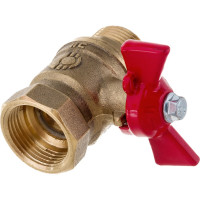 Латунный шаровой кран для воды VALFEX OPTIMA 3/4" ВР/НР ручка-бабочка 11Б27фт1М VF.218.L0B1.034.Bir