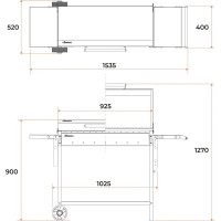 Передвижной гриль-мангал GRATAR МАН 303