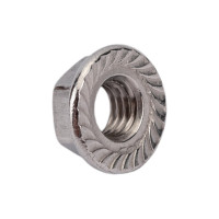 Шестигранная гайка с фланцем и насечками DINFIX DIN 6923, нерж. А2, M6, 10 шт. 00-00001928