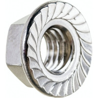 Шестигранная гайка с фланцем и насечками DINFIX DIN 6923, нерж. А2, M10, 10 шт. 00-00001930